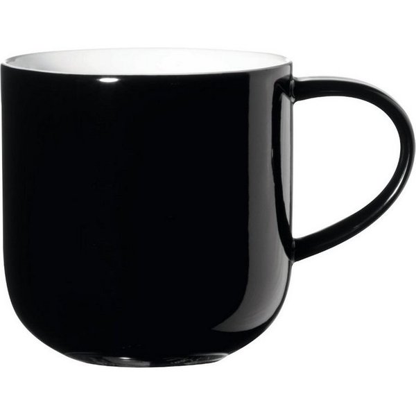 ASA SELECTION Becher COPPA Henkelbecher schwarz 0,4 l, Porzellan, Geschirr