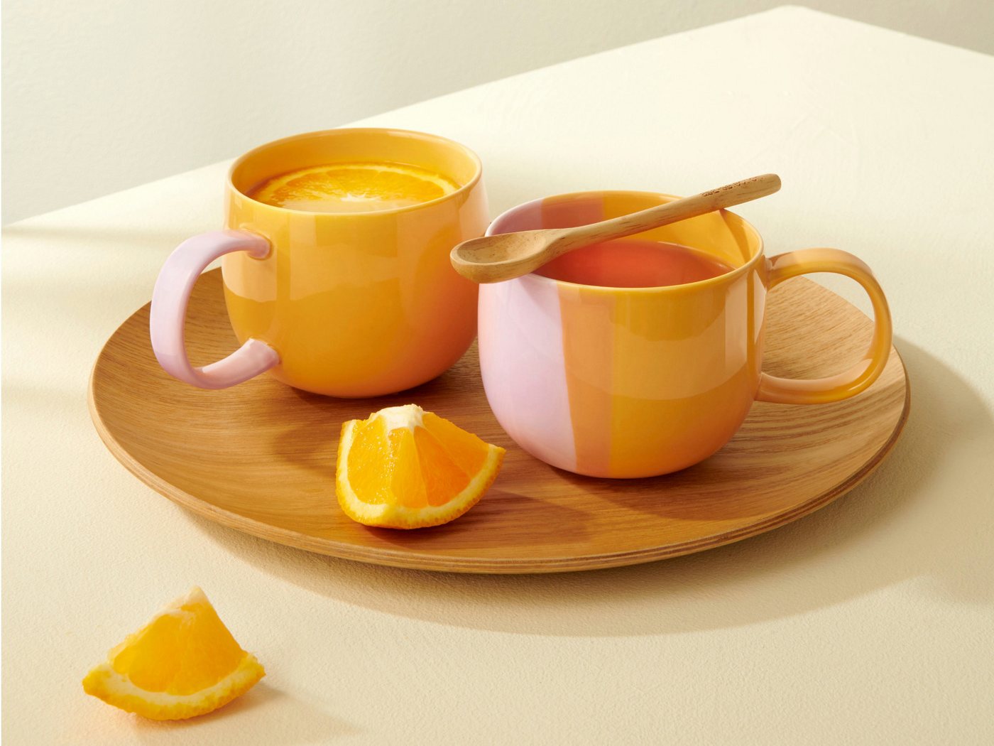 ASA SELECTION Becher Joy Henkelbecher passion fruit smoothie 0,4l, Porzellan – Bild 2 von 3