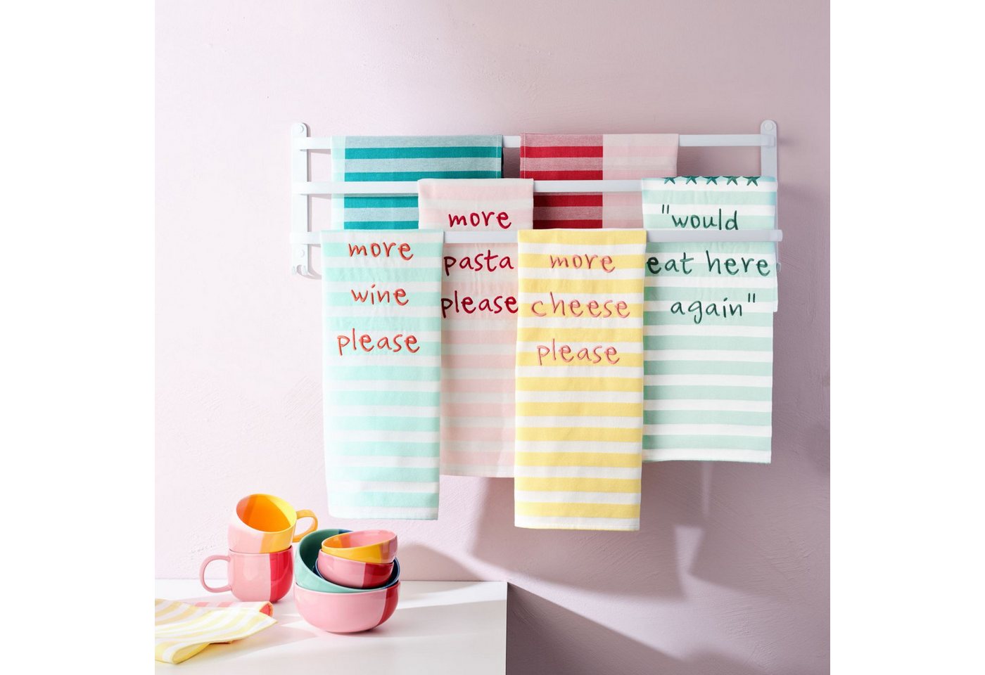 ASA SELECTION Geschirrtuch More Wine Please 50 x 70 cm, (1-tlg) – Bild 2 von 2