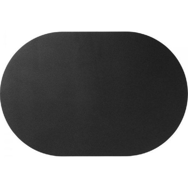 ASA SELECTION Platzset leather optic fine Tischset oval black 49,5x33cm