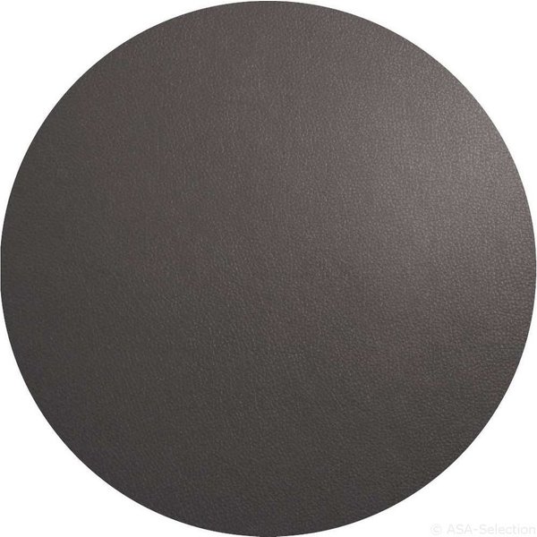 ASA SELECTION Platzset Tischset rund Lederoptik basalt 38 cm, Tischwäsche