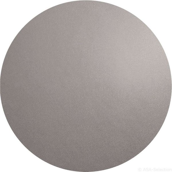 ASA SELECTION Platzset Tischset rund Lederoptik cement 38 cm, Tischwäsche