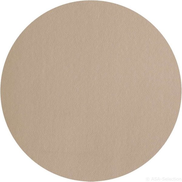 ASA SELECTION Platzset Tischset rund Lederoptik stone 38 cm, Tischwäsche