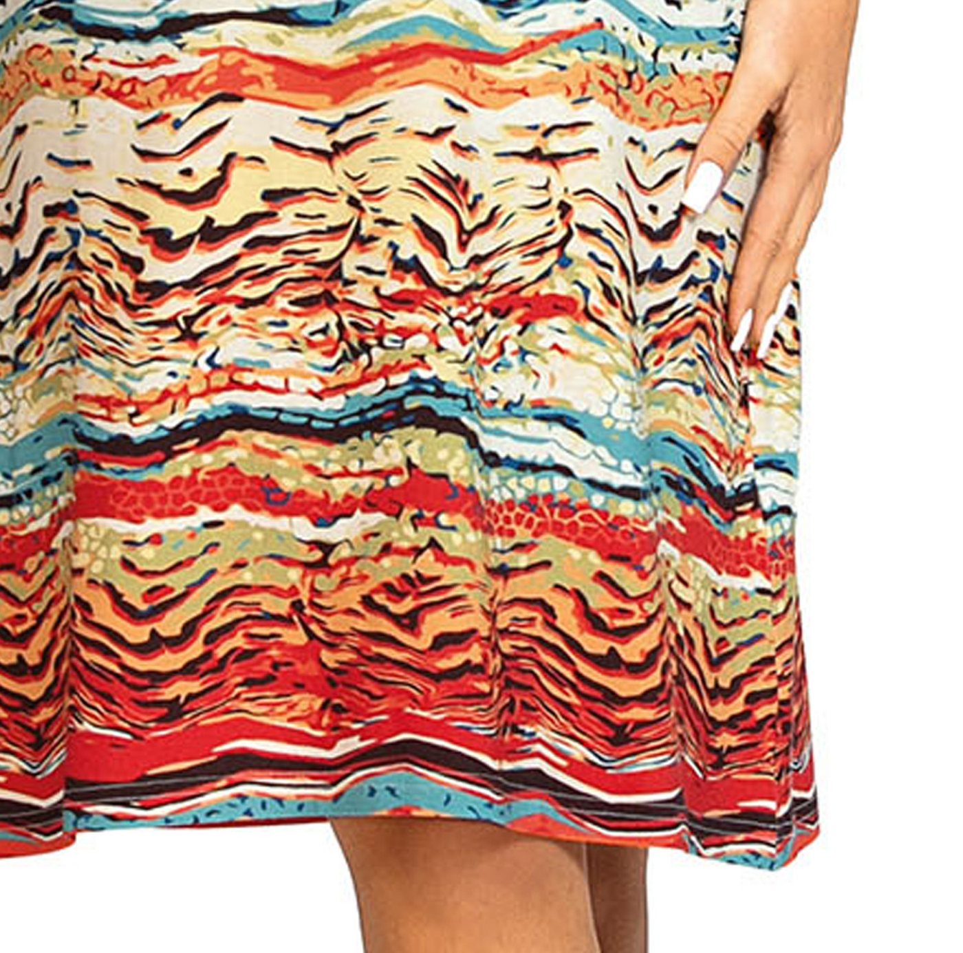Ascafa Strandkleid Beach (Packung, 1-tlg., 1-teilig) Damen Trägerkleid 100cm Sommerkleid Exotisch Strandmode – Bild 3 von 3