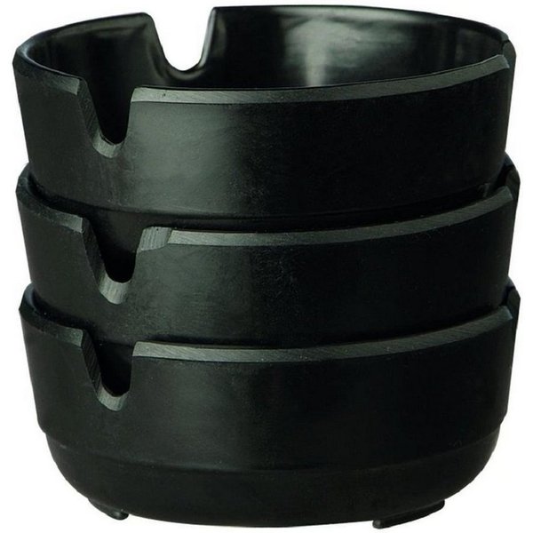 APS Aschenbecher APS Aschenbecher, 3er Set Ø 8cm, H:3 cm Melamin schwarz -CASUAL- 00576