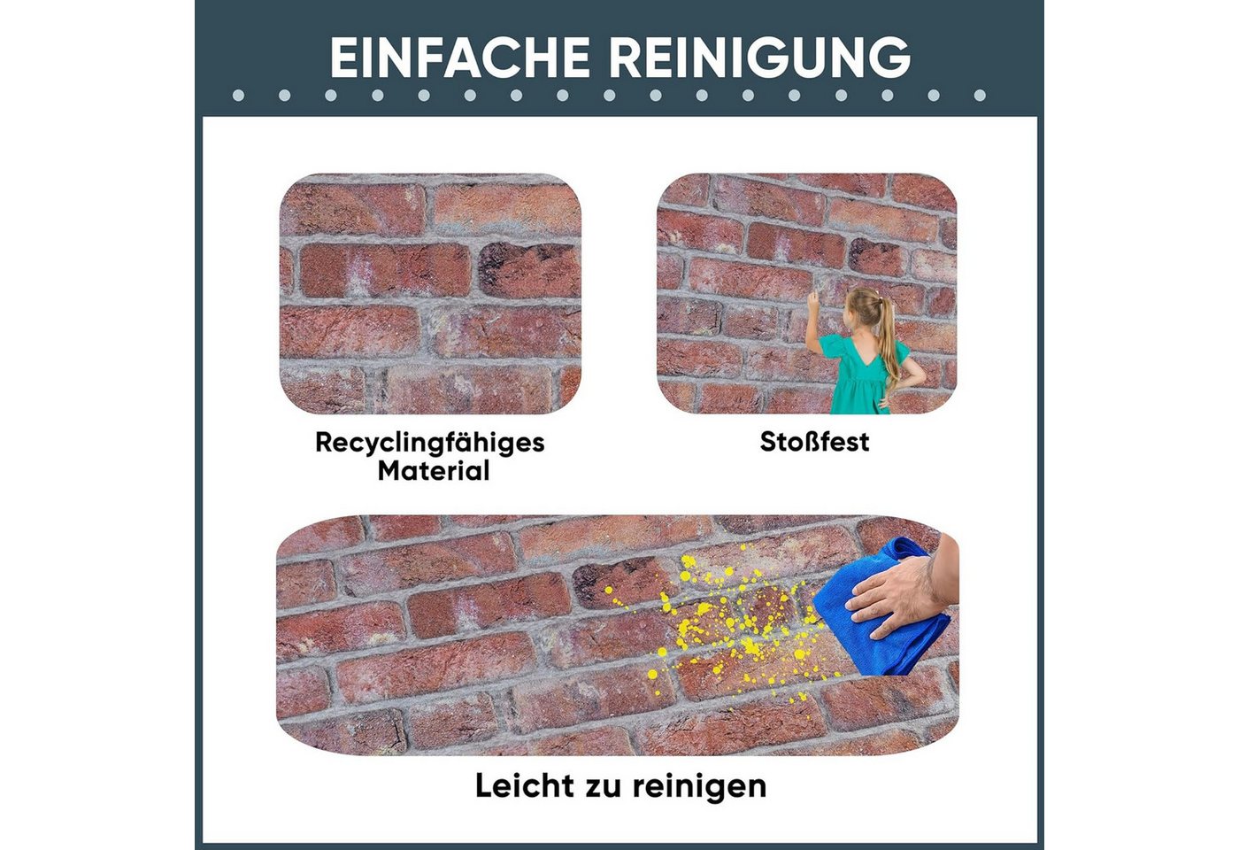 ASCountrystone Wandpaneel Backsteinoptik, BxL: 50,00x100,00 cm, 0,50 qm – Bild 5 von 5