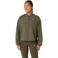 ASICS Damen Jacke NAGINO RUN ADJUSTABLE JACKET, Größe XS in Braun