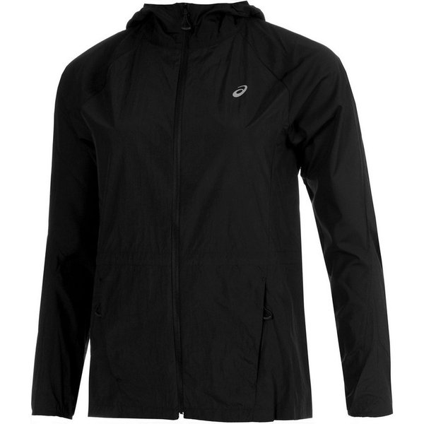 ASICS Damen Jacke ROAD PACKABLE JACKET, Größe L in Schwarz