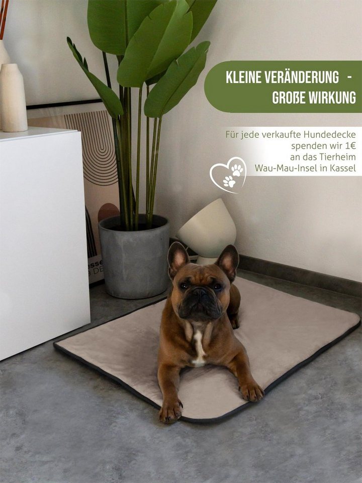Aspero Hundematte Hundedecke Lund, 50 % Baumwolle, 50 % Polyester, Weiche hautfreundliche Tierdecke – Bild 4 von 5