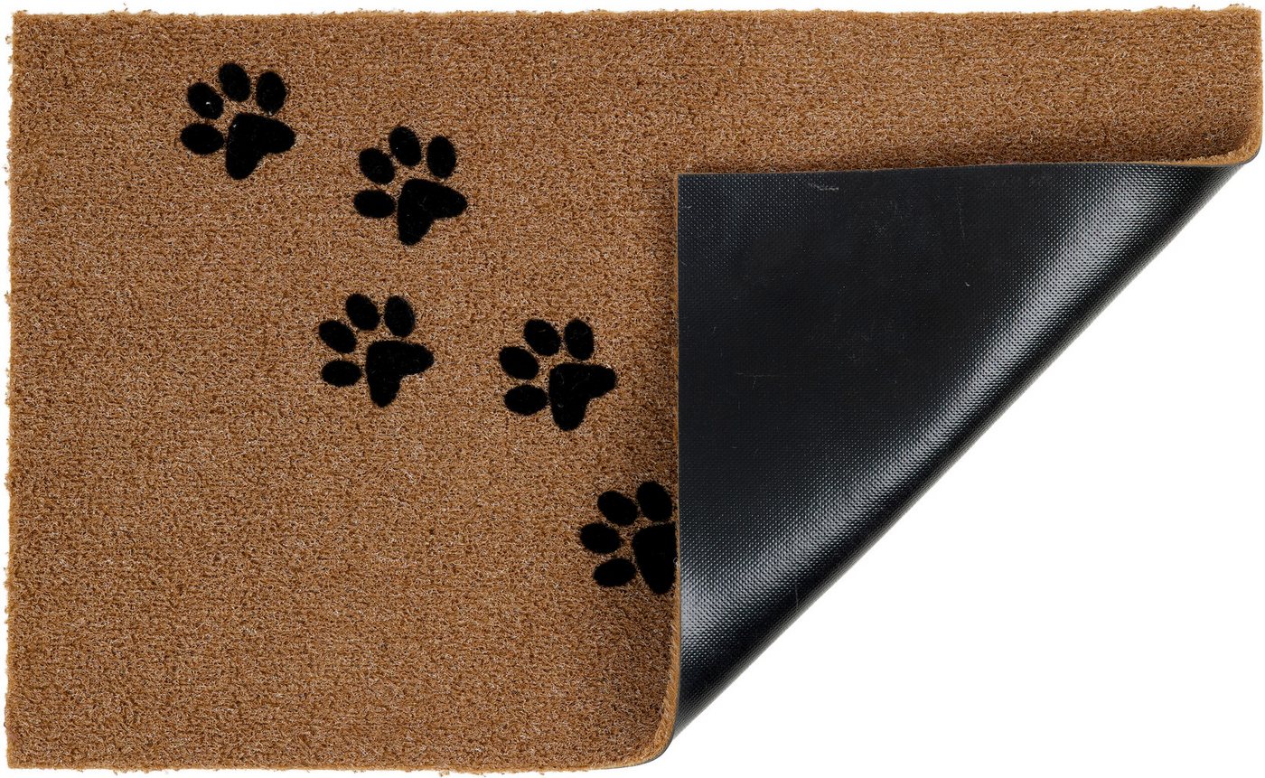 ASTRA Fußmatte Power Flock 2, rechteckig, Höhe: 10 mm, Flock Fussmatte, Türmatte mit Hundepfoten, wetterfest – Bild 5 von 5