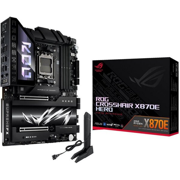 Asus ROG CROSSHAIR X870E HERO Mainboard, ATX DDR5 PCIe 5.0 WiFi 7 AM5