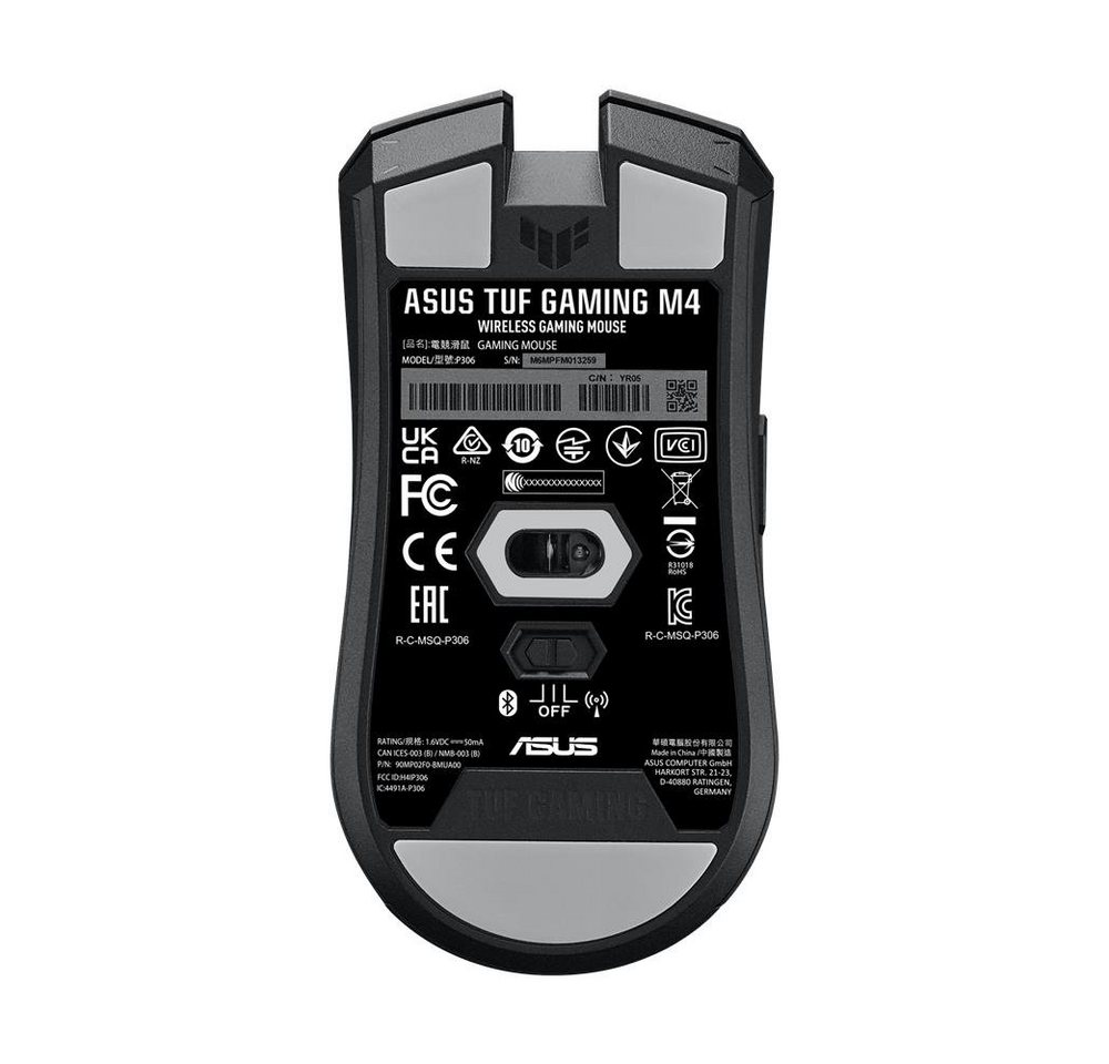 ASUS TUF Gaming M4 Wireless Maus rechts RF Wireless + Bluetooth Optisch 12000 DPI – Bild 2 von 5