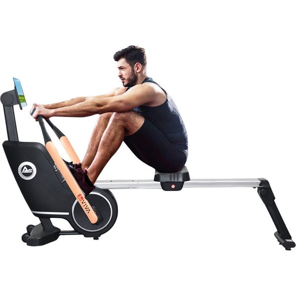 AsVIVA Rudergerät RA12 Rower mit 3D-Ruderlenkern, klappbar, 32 Stufen, Bluetooth, 3D-Rudergelenke, 32 Widerstandsstufen, Klappbar & Bluetooth