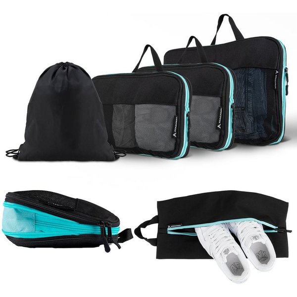 Atacama Packsack Daypack Packsack mit Sichtfenster 6er-Set, Packtaschen mit Kompression für Rucksack Koffer Dual-Taschen