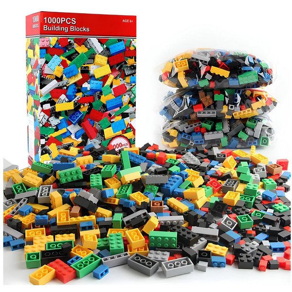 Athlix 1.000 Stück Bausteine Set Klemmbausteine kompatibel mit Lego Spielbausteine, DIY Kreative Bausteine, ABS, EN71 Zertifiziert