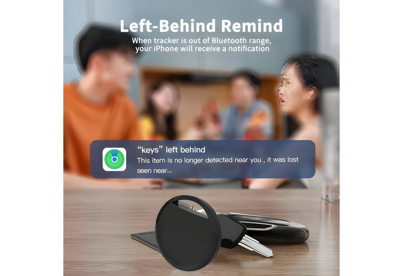 Athlix 4x Mini GPS Tracker für Android Geräte kompatibel mit Google Find Hub GPS-Tracker (Google-zertifizierter Smart-Tag, Android & iOS) – Bild 3 von 5