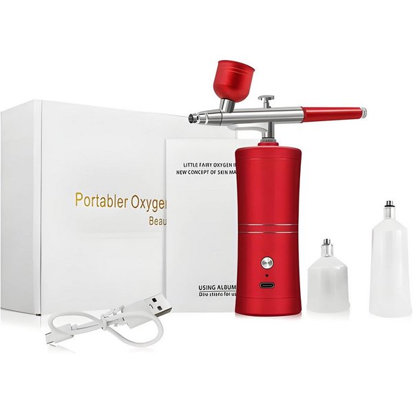 Athlix Airbrush-Kompressor Airbrush mit Kompressor zum Nagellackieren kabellos Sprühpistole, 360 kPa Luftdruck - Ideal für feine Detailarbeiten