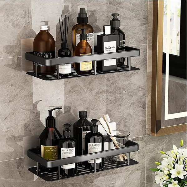 Athlix Duschregal 2 Stk. Duschablage Duschregal ohne Bohren Badezimmer Organizer