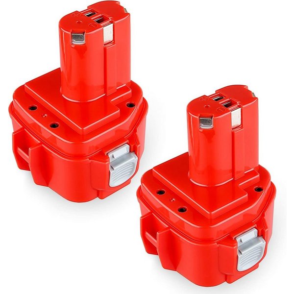 Athlix Ersatz Akku 4,0 Ah für Makita 12-V-Akku, 2er Set, PA1222 1220 1200 Akkupacks (12 V), 2 Stück, 4000 mAh, 20 % längere Laufzeit