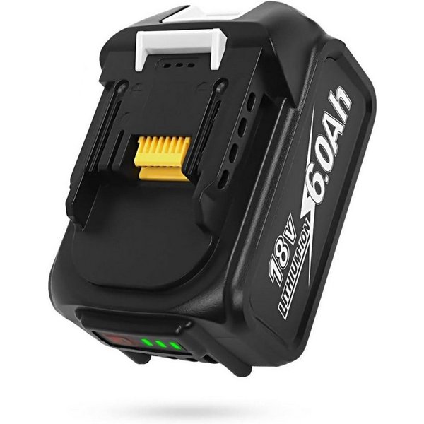 Athlix Ersatz Akku 6,0 Ah für Makita 18-V-Akku, 1er Set, BL1860, BL1850-Serie Akkupacks 6000 mAh (1 St), 6000 mAh, 20 % längere Laufzeit, für Makita Geräte