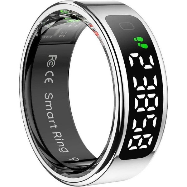 Athlix Fitness-Tracker Smart Ring mit Bildschirm und Touch Fitness Tracker Gesundheitsmanager, Touch-Display, Keine Smartwatch nötig, Wasserdicht