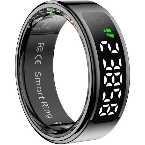 Athlix Fitness-Tracker Smart Ring mit Bildschirm und Touch Fitness Tracker Gesundheitsmanager, Touch-Display, Keine Smartwatch nötig, Wasserdicht