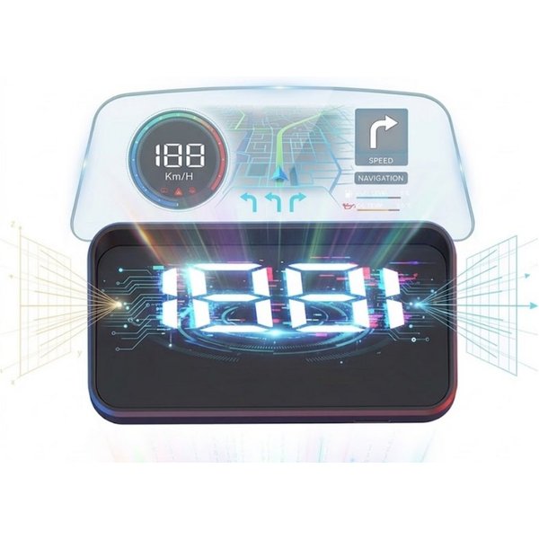 Athlix Head Up Display Digitales Head-Up-Display (HUD) Geschwindigkeitsmesser, Einfache Plug-and-Play-Nutzung, Blendfreie Anzeige