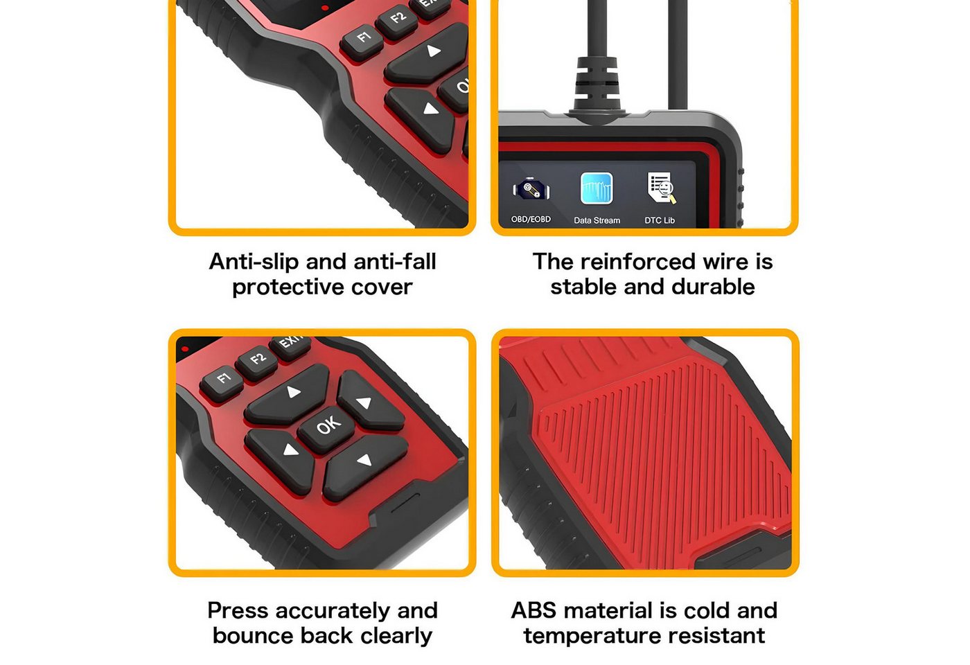 Athlix OBD2-Diagnosegerät OBD2-Diagnosegerät OBD2 Diagnosegerät Auto Diagnosewerkzeug, Universal KFZ, kompatibel dank Betriebsspannungsbereich von 9–16 V – Bild 2 von 5