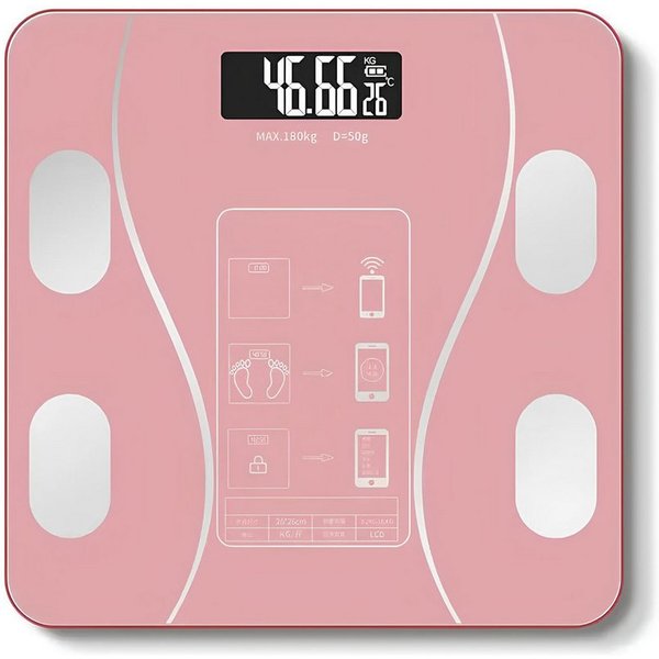 Athlix Personenwaage Körper-Analyse-Waage Körperwaage Körperfettwaage Gewichtswaage, Bluetooth App, Körperfett, BMI, BMR, Muskelmasse, App-Funktion