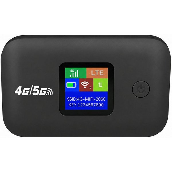 Athlix Reise-WLAN-Hotspot mit SIM-Steckplatz 4G Mobil 300Mbps WLAN-Router, LED-Display Stabile Verbindung Unterstützt 10 Geräte Outdoor