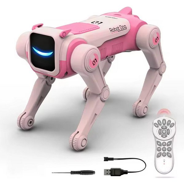Athlix Robotertier Singender & Tanzender 2,4 GHz Ferngesteuerter Stunt-Roboterhund, Interaktiver Roboterhund mit zahlreichen Bewegungsabläufen
