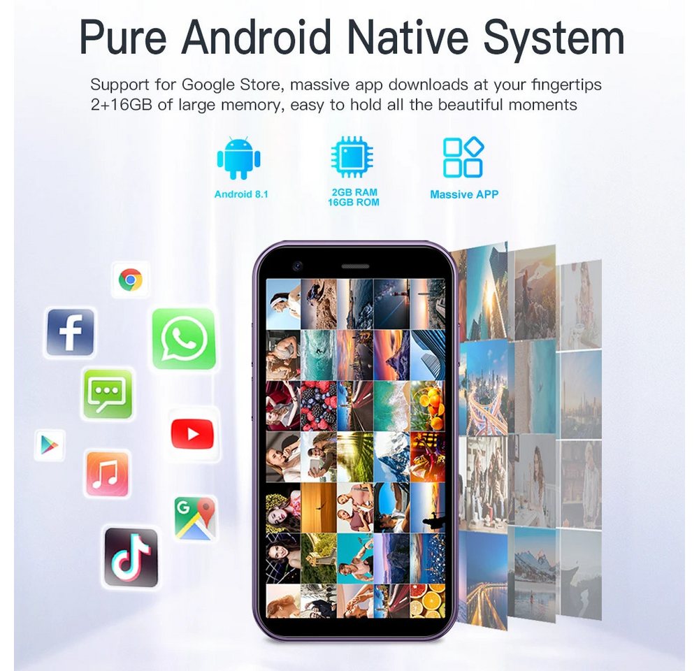 Athlix SERVO 15SE Mini Smartphone Dual SIM 3G WCDMA Android Kinder Rentner Smartphone (DUAL-SIM, nur 66g, 3,0 Zoll) – Bild 2 von 5