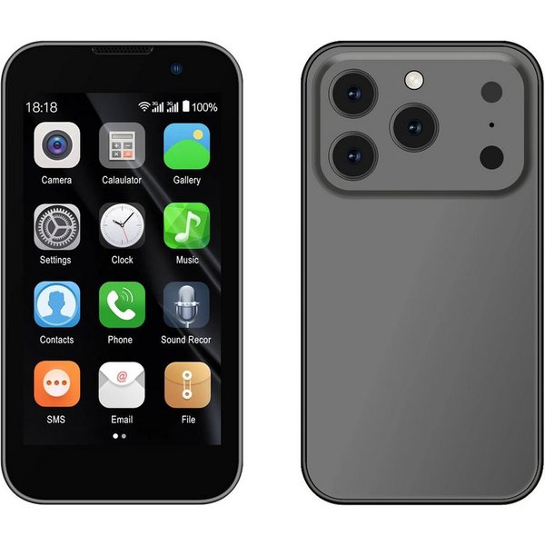 Athlix SERVO 17SE MINI 3G Mini Smartphone Android Kinder Rentner Smartphone (Dual SIM, 3G Mobilfunk, Android 9)
