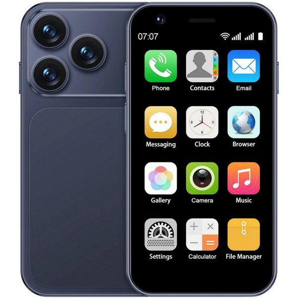 Athlix SERVO 18SE 3G Mini Smartphone Android Kinder Rentner Smartphone (7,62 cm, Dual SIM, 3G Mobilfunk, Android 9)