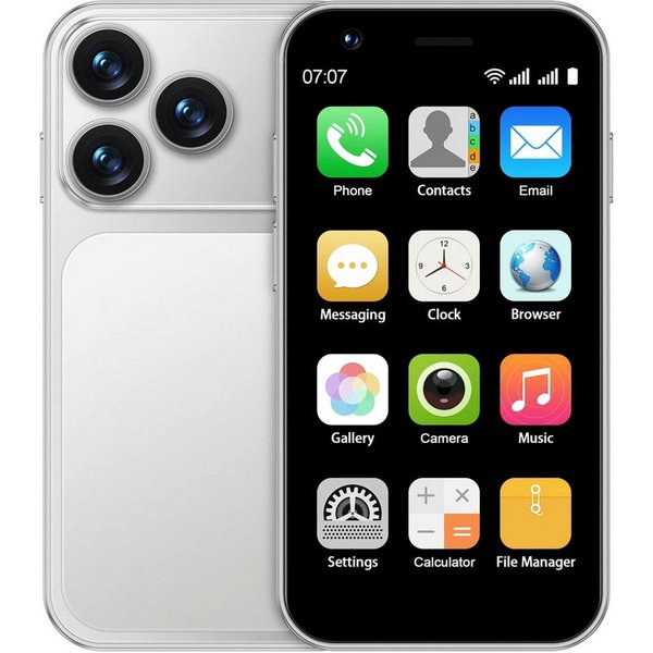 Athlix SERVO 18SE 3G Mini Smartphone Android Kinder Rentner Smartphone (7,62 cm, Dual SIM, 3G Mobilfunk, Android 9)