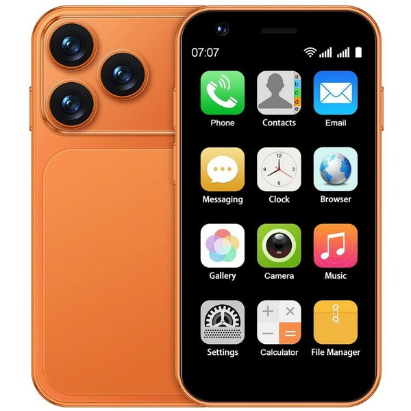 Athlix SERVO 18SE 3G Mini Smartphone Android Kinder Rentner Smartphone (7,62 cm, Dual SIM, 3G Mobilfunk, Android 9)