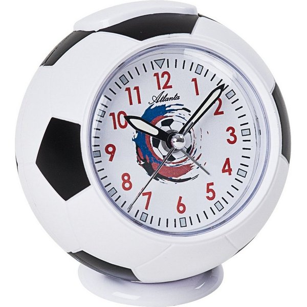 Atlanta Kinderwecker Fußballwecker, 1195 Quarzwecker, in Fußballform, Geschenkidee, Geburtstag, Schulanfang