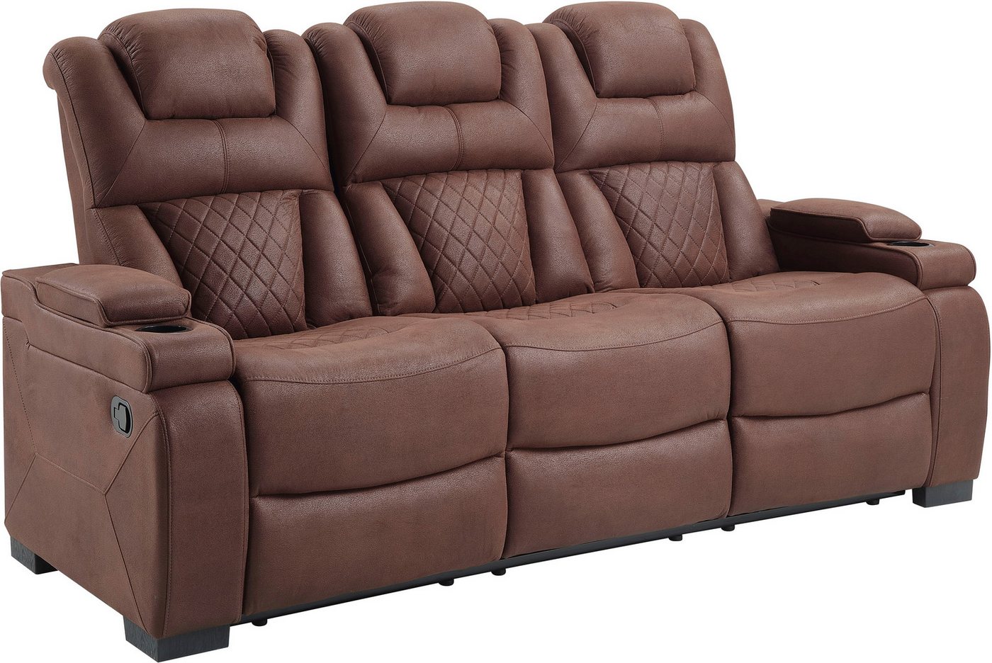 ATLANTIC home collection 3-Sitzer Faris, Kinosofa, inkl. Relaxfunktion, B: 208cm, Zwei Relaxfunktionen, klappbare Konsole mit Getränkehalter – Bild 3 von 5