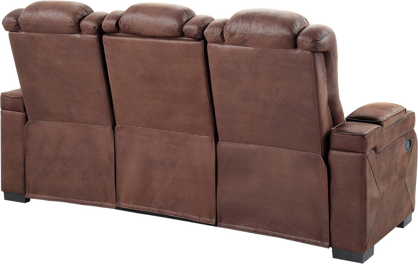ATLANTIC home collection 3-Sitzer Faris, Kinosofa, inkl. Relaxfunktion, B: 208cm, Zwei Relaxfunktionen, klappbare Konsole mit Getränkehalter – Bild 4 von 5