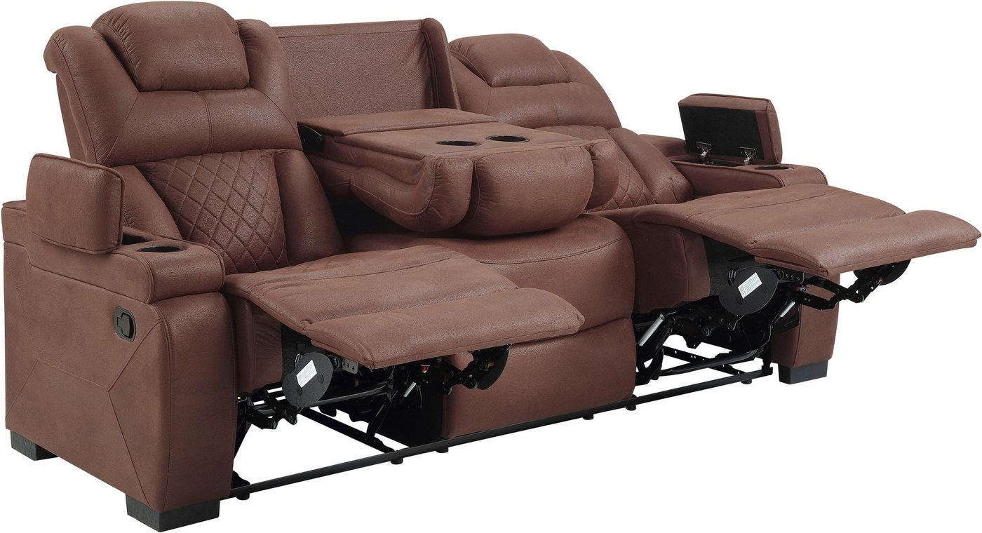 ATLANTIC home collection 3-Sitzer Faris, Kinosofa, inkl. Relaxfunktion, B: 208cm, Zwei Relaxfunktionen, klappbare Konsole mit Getränkehalter – Bild 5 von 5