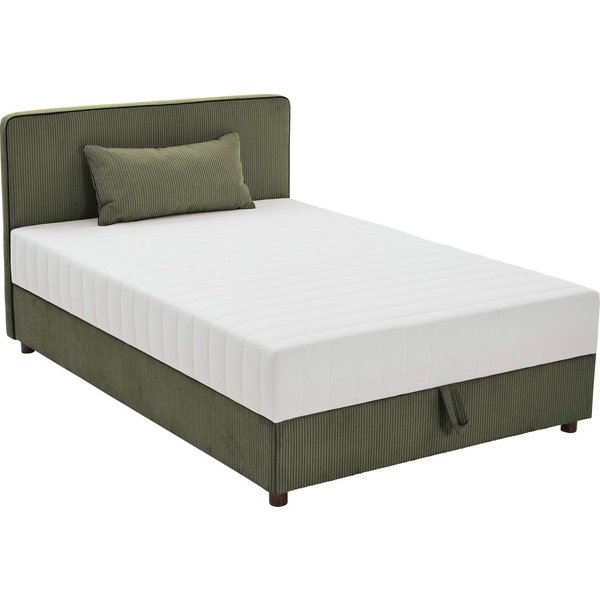 ATLANTIC home collection Bett Corinna, Boxbett inkl. Stauraum, Cord, erhältlich in unterschiedlichen Breiten