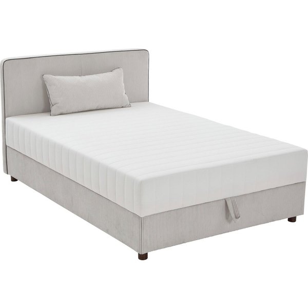 ATLANTIC home collection Bett Corinna, Boxbett inkl. Stauraum, Cord, erhältlich in unterschiedlichen Breiten