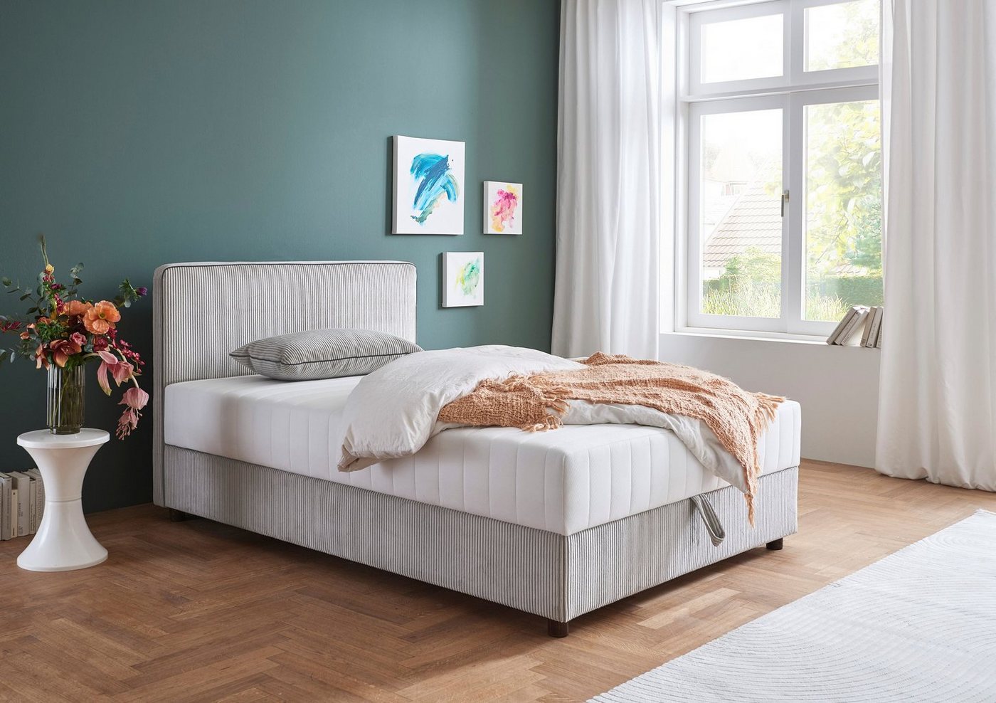 ATLANTIC home collection Bett Corinna, Boxbett inkl. Stauraum, Cord, erhältlich in unterschiedlichen Breiten – Bild 2 von 5