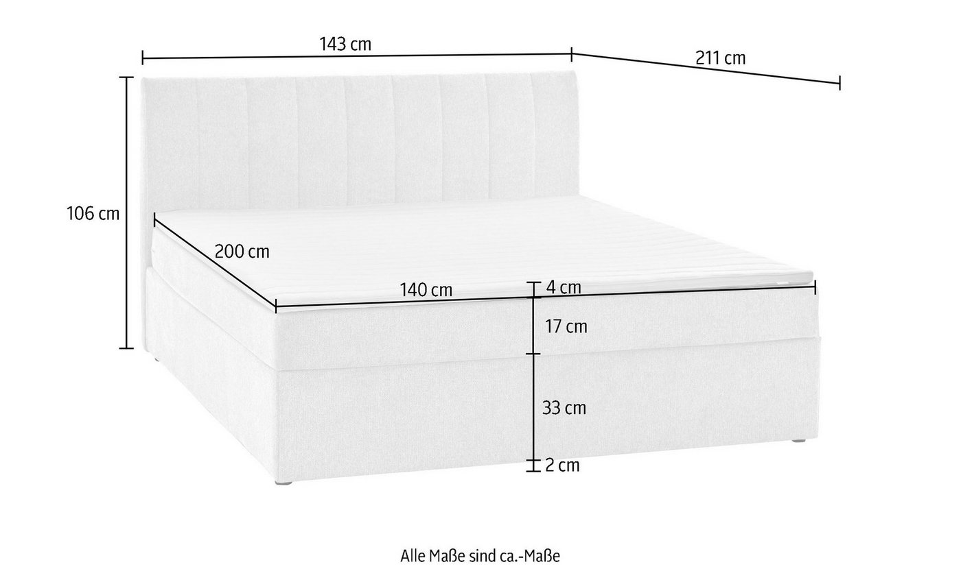 ATLANTIC home collection Boxbett Alva, wahlweise mit Matratze, wahlweise mit Matratze und Topper – Bild 5 von 5
