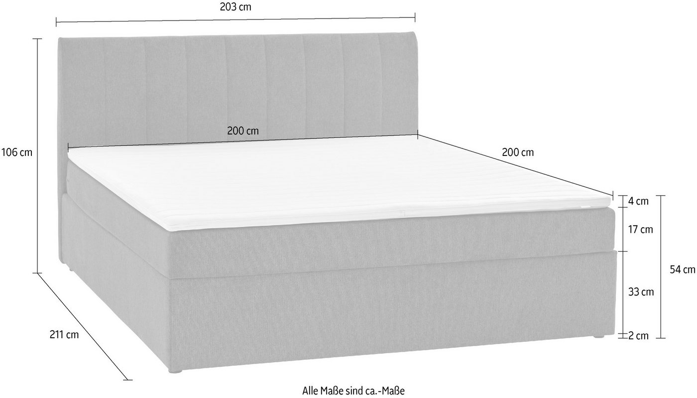 ATLANTIC home collection Boxbett Alva, wahlweise mit Matratze, wahlweise mit Matratze und Topper – Bild 5 von 5