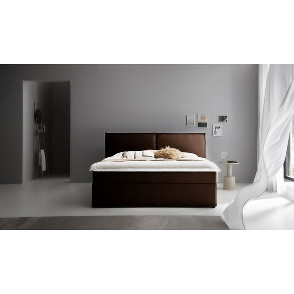 ATLANTIC home collection Boxbett NIKITA, bodentiefes Bett, wahlweise mit Matratze und Topper
