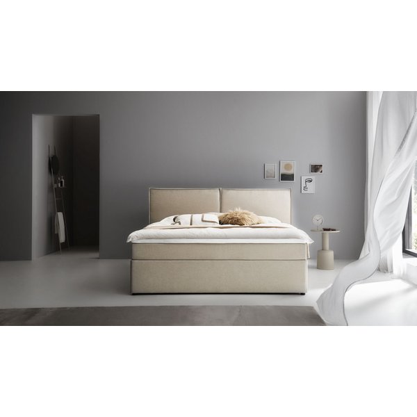 ATLANTIC home collection Boxbett NIKITA, bodentiefes Bett, wahlweise mit Matratze und Topper
