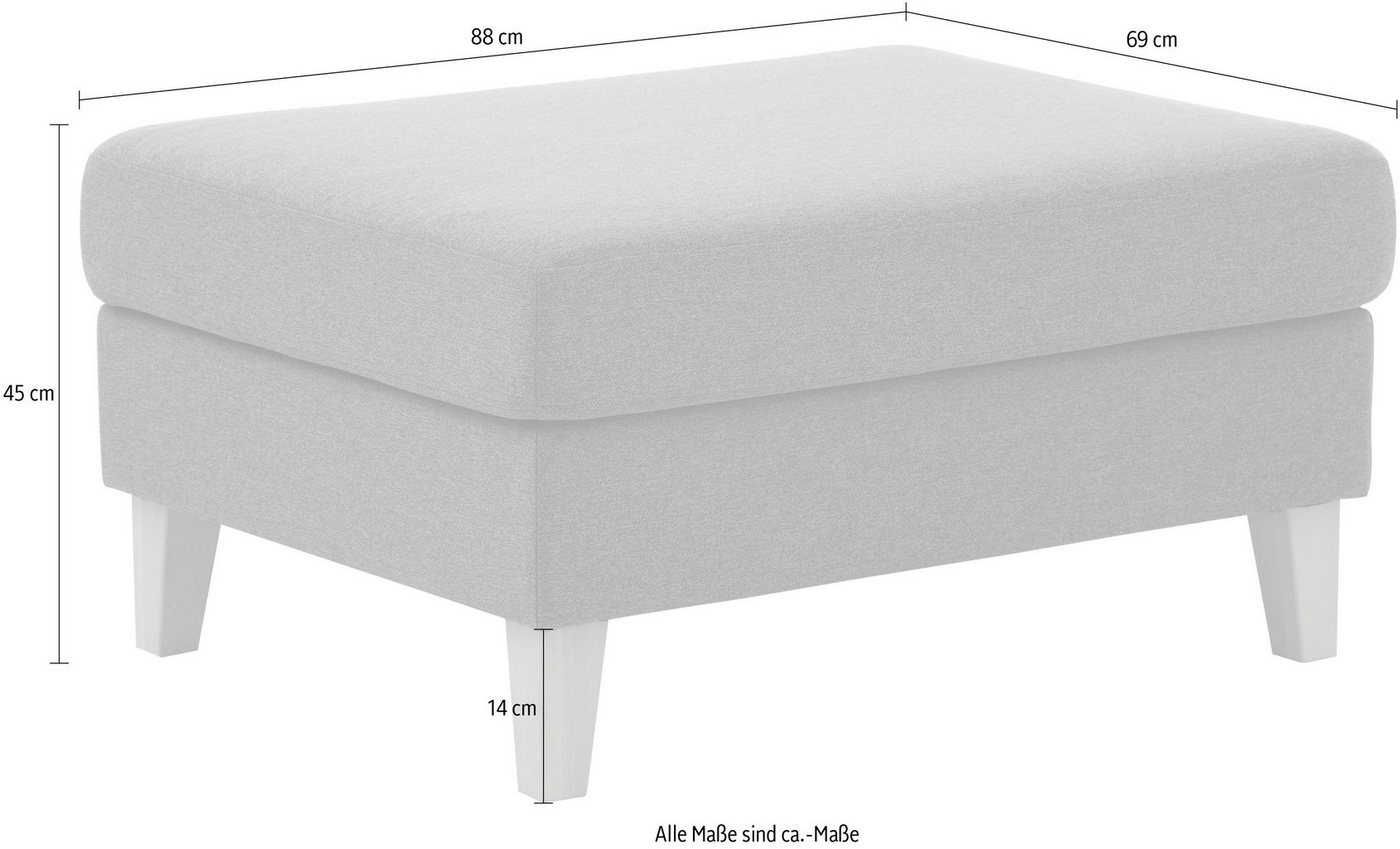 ATLANTIC home collection Hocker Mailo, Maße (BxTxH): 88x69x45 cm, mit Massivholzfüßen – Bild 5 von 5