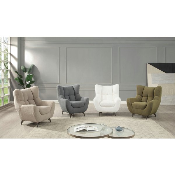 ATLANTIC home collection Sessel Shawn, mit Federkern, trendy Bezug mit Teddyoptik