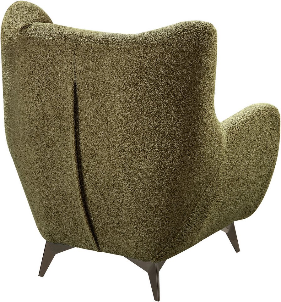 ATLANTIC home collection Sessel Shawn, mit Federkern, trendy Bezug mit Teddyoptik – Bild 4 von 5